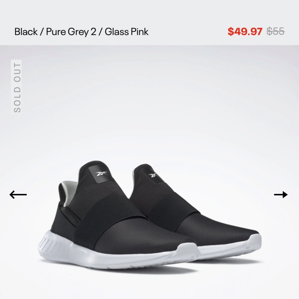 Reebok slip womens running shoe